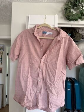 Old Navy Men's Short-Sleeve Button-Up Shirt - Pink